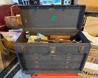metal tool box and contents