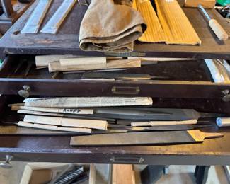 Metal box with files