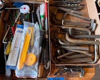 drill bits and allen wrenches keys