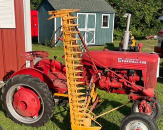 IH McCormick Farmall Cub Tractor with Side Mounted Sickle Bar Mower 10 HP