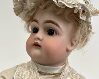 Antique Porcelain Head German Doll