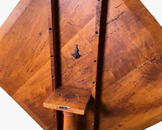Chris Harter (Madison NY Master Woodworker) Spalted Maple Tilt Top Gaming Table on Pedestal Base