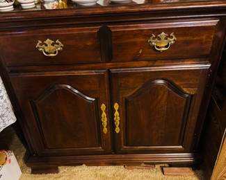 Vintage Kincaid Solid Cherry Traditional Style Two Door Server Cabinet