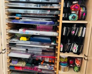 Floral supplies, inks,  paints, etc.