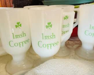 Milk, glass, Irish coffee cups