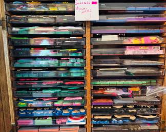 Just one of the many storage units full of stamps