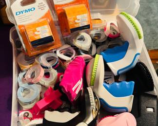 Lots of label makers and tape