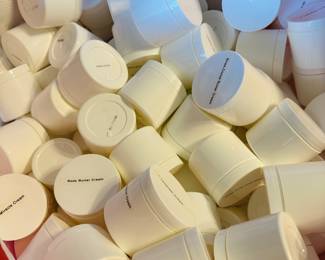 Creams, and lotions made by Mrs  Phillips using essential oils/ 