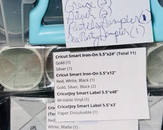 Lots of new Cricut vinyl , etc….