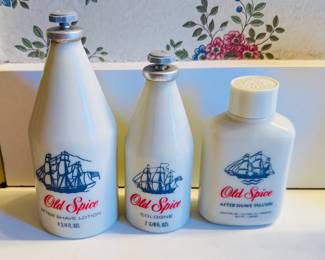 Vintage old spice containers