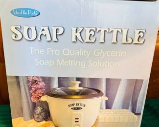 Several soap kettles