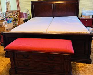 Broyhill sleigh bed king