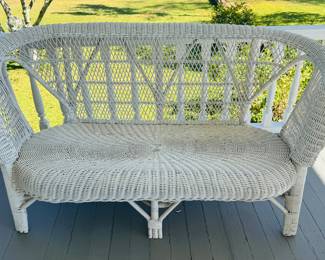 Wicker settee