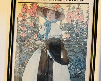 Vintage framed magazine cover