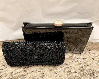 Elegant Patent Leather Box Clutch with Stunning Clasp
