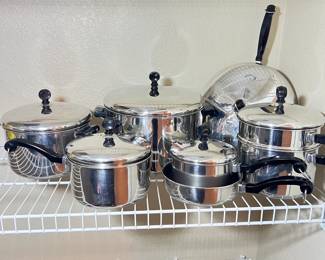 P Lot #97 - FÄRBERWARE Vintage Pot and Pan Stainless Steel Set in Excellent Condition