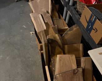 Many pieces of Walnut wood
