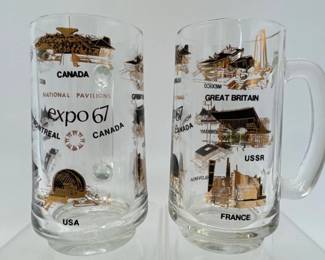 Pair of 1967 Canadian Exposition mugs