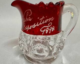 1898 Omaha Ruby souvenir creamer
