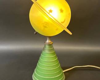 World's Fair NY 1939 Art Deco Saturn table lamp