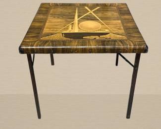 1939 New York World's Fair King Brand folding card table