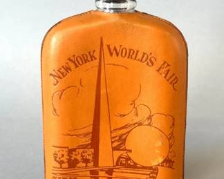 1939 leather covered flask