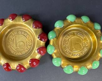 1939 New York World's Fair Brass Fisher Jewel trays sold 2x the money