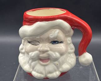 Winking Santa Vintage Ceramic Mug