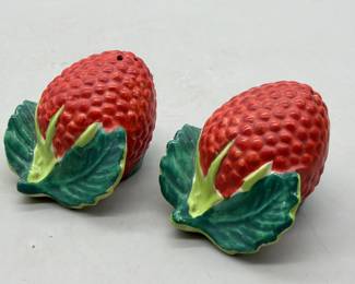Vintage Ceramic Strawberry Salt & Pepper Shakers