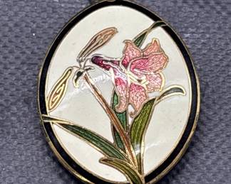 Vintage Enamel Cloisonné Pendant