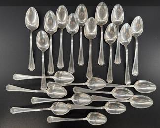 Lot of 22 Gorham Fairfax sterling teaspoons