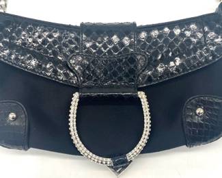 Dolce and Gabbana satin, python bag