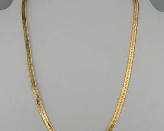 14kt ACA Italy herringbone necklace