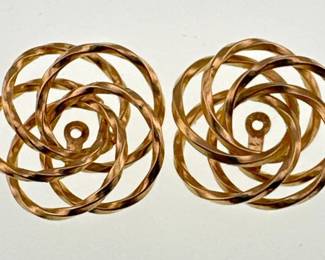 14kt nest style earring jackets