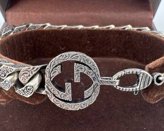 Gucci sterling interlocking G bracelet