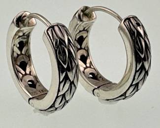 18kt, sterling Samuel Benson hoop earrings