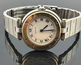 Cartier Santos Ronde watch in 18kt and stainless steel