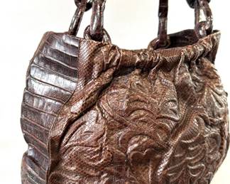 Nancy Gonzalez brown Crocodile Hobo bag