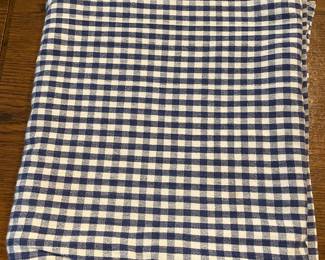 M265 blue and white tablecloth 1120” x 96”  $5