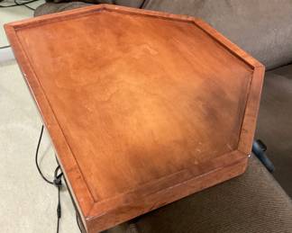 M208. Wooden sofa arm tray table $8
