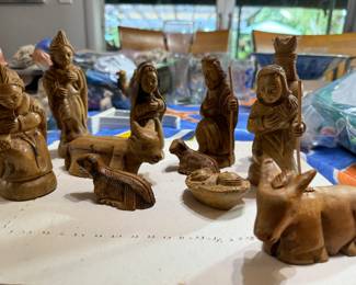 Olive wood nativity from Israel