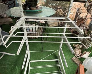 Elfa sliding shoe rack from container store