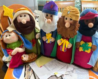 Felted stuffed nativity