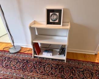 Small white bookshelf