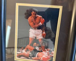 Famous framed photo of Muhammad Ali