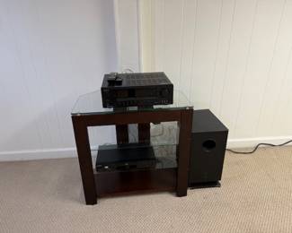 Home theater components and stand