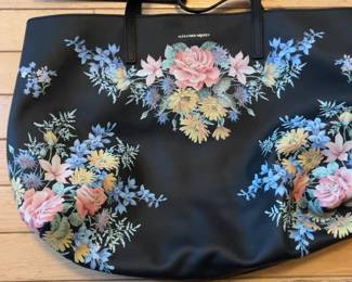 Alexander McQueen Floral Print Tote Bag & Handbag