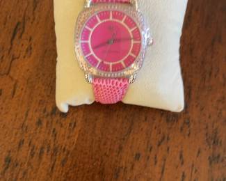 Judith Ripka Pink Watch in Box
