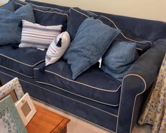 Blue Velvet Sofa 45” by 90”