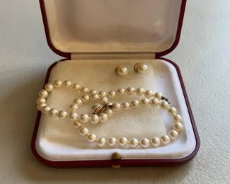 Majorca Pearl Necklace and Earring Set